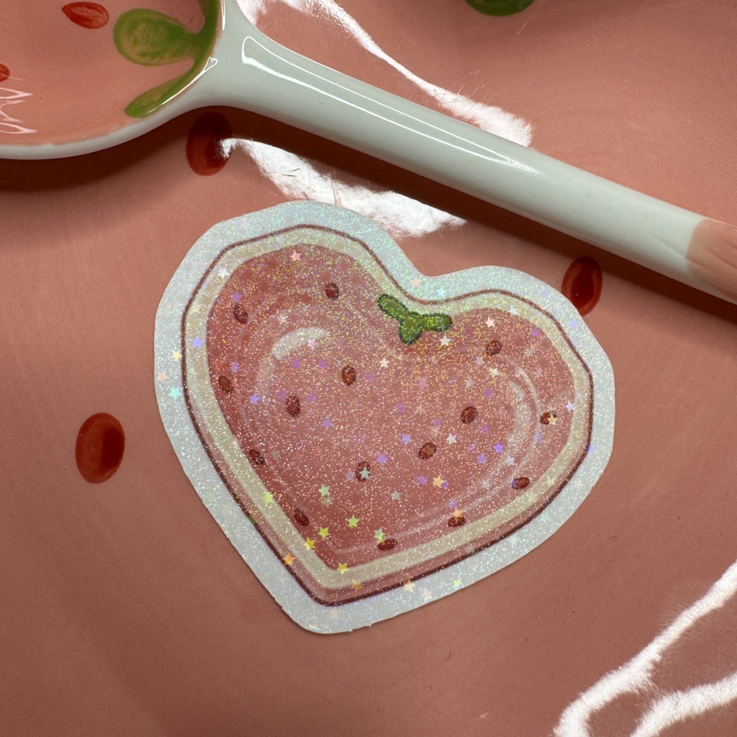 Strawberry Scoop Heart Plate